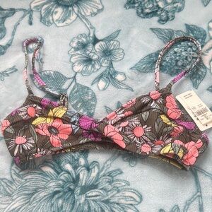 Aerie Floral Bikini Top